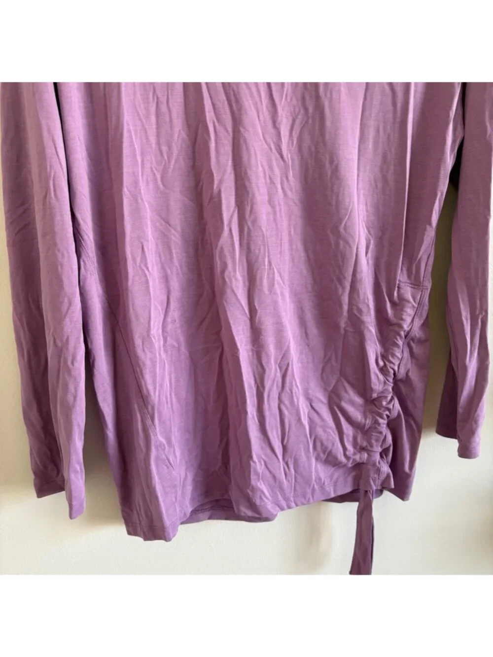 Lululemon Athletic Side Cinch Long Sleeve Crewneck Shirt Purple Women’s Sz 4